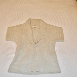 Barneys Silk Angora Open Neck Sweater Tee
